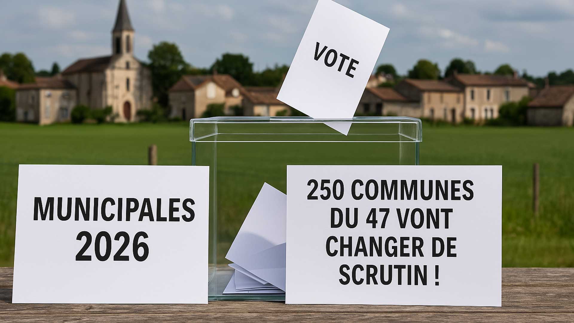 Municipales 2026 : 250 communes du 47 vont changer de scrutin !